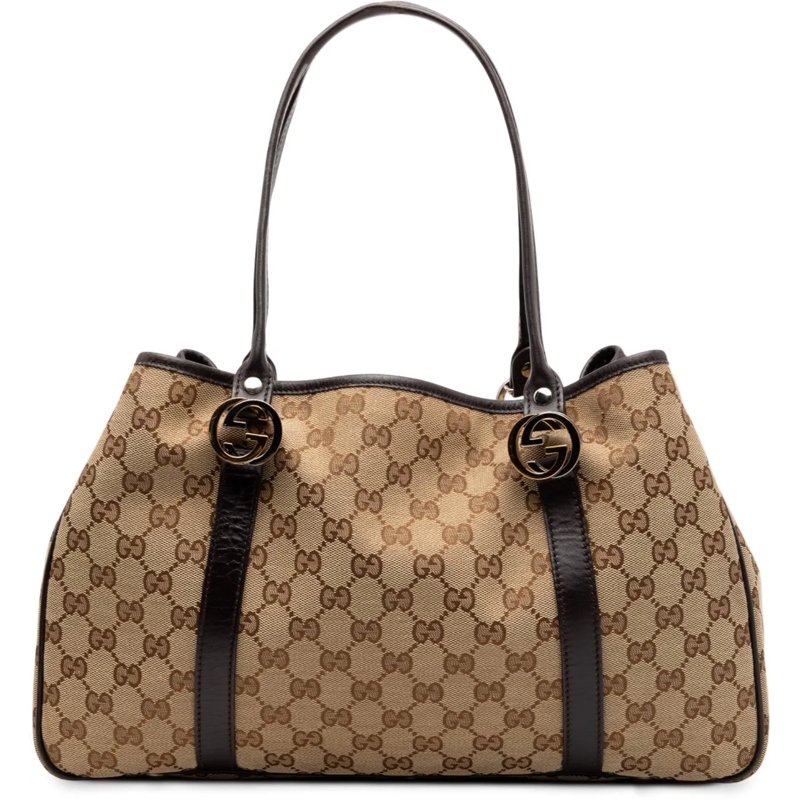 Gucci Shopper GG Canvas Twins Tote braun