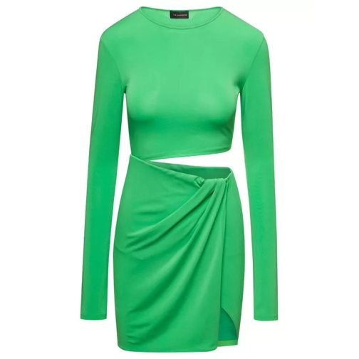 Andamane Green Cut-Out Mini Dress In Viscose Green 