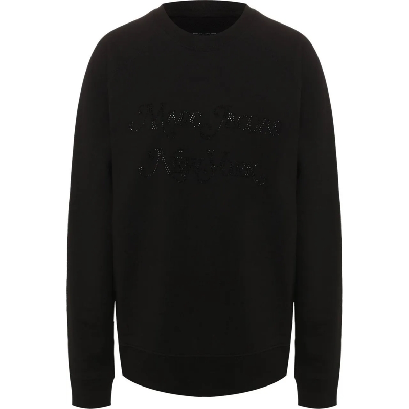 Marc Jacobs T-Shirt The  Rhinestone Logo Sweatshirt schwarz