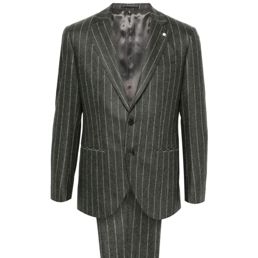 Luigi Bianchi Combinaties van pakken Green/Grey Stripe Suit Green