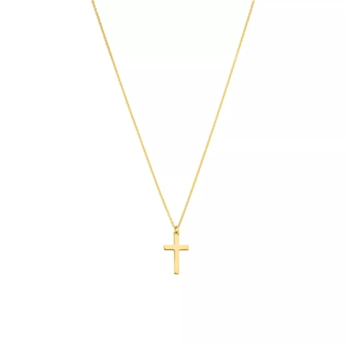 Leaf Necklace Cross Gold Korte Halsketting