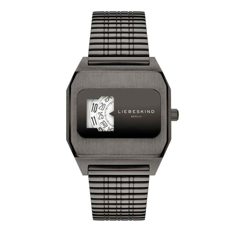 Liebeskind Berlin Automatikuhr Edelstahl Vinyl Vision grau