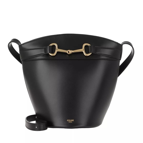 Celine Crecy Bucket Bag Leather Black Bucket Bag