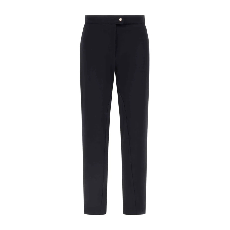 Herno  Tailored Black Riding Trousers With Logo Plaque Black