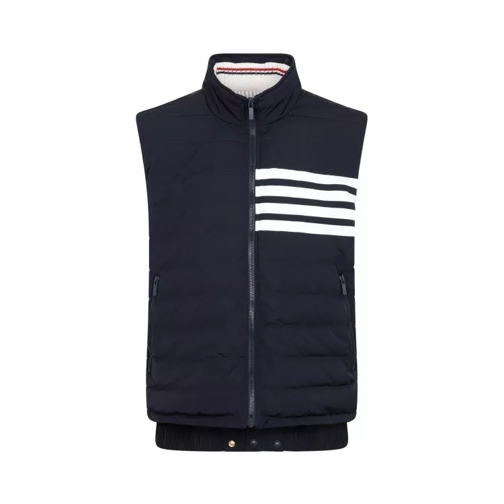 Thom Browne Navy Down Filled Ski Vest Blue 