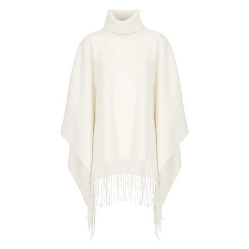 Fabiana Filippi Wool And Silk Cape White Umhang