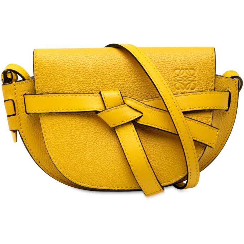 Loewe Sac à bandoulière Mini Leather Gate Crossbody gelb