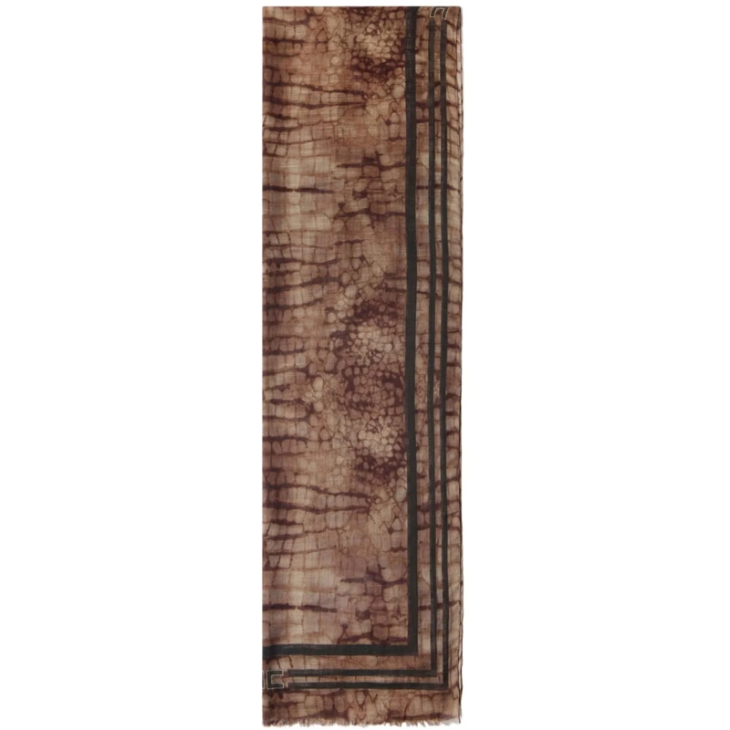 Elisabetta Franchi Écharpe en laine Scarfs Brown braun