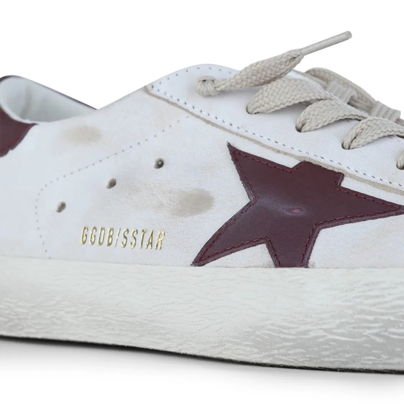Golden Goose Low-Top-Sneaker Distressed White Leather Sneakers White(Image 8)