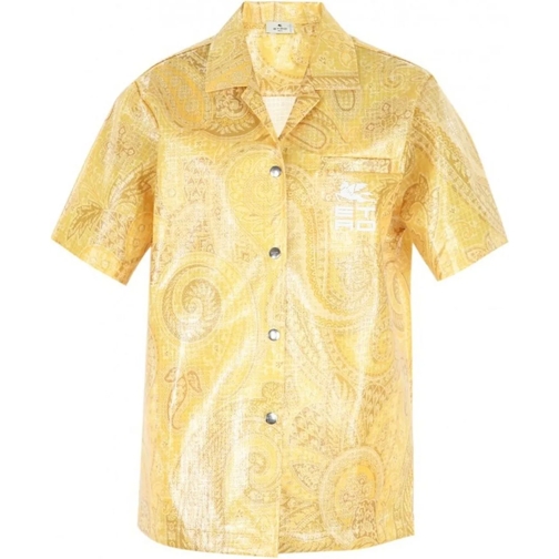 Etro Blusen Etro Nylon Printed Shirt gelb