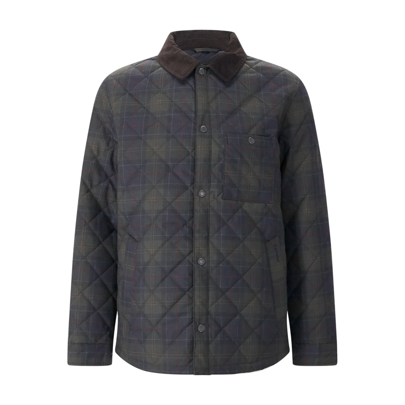 Barbour veste Steppjacke Tartan grün