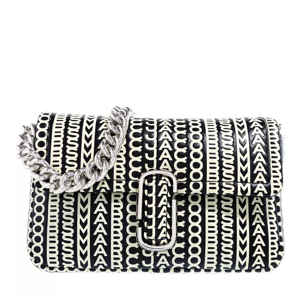 Marc Jacobs The J Marc Shoulder Bag in Black and White Leather