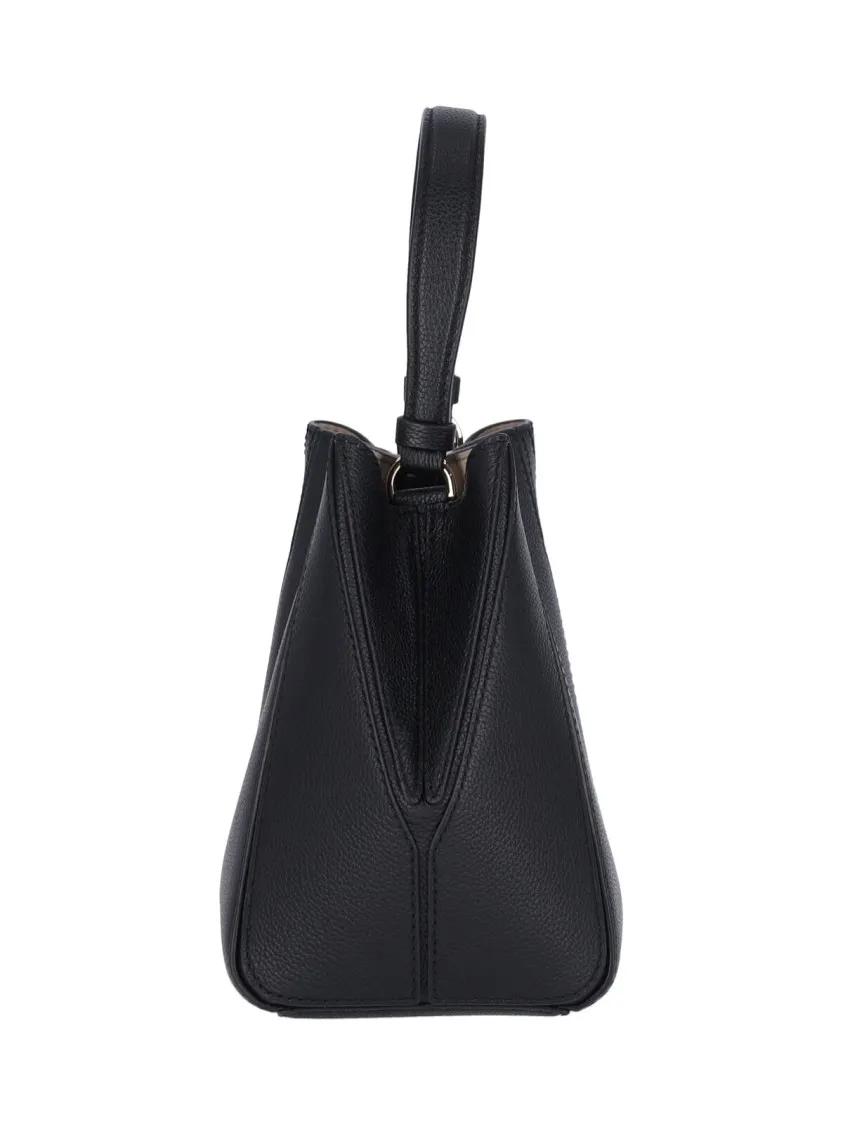 Thumbnail - Tory Burch Hobo Bags - Structured Black Leather Mcgraw Shoulder Bag - Gr. unisize - in Schwarz - für Damen