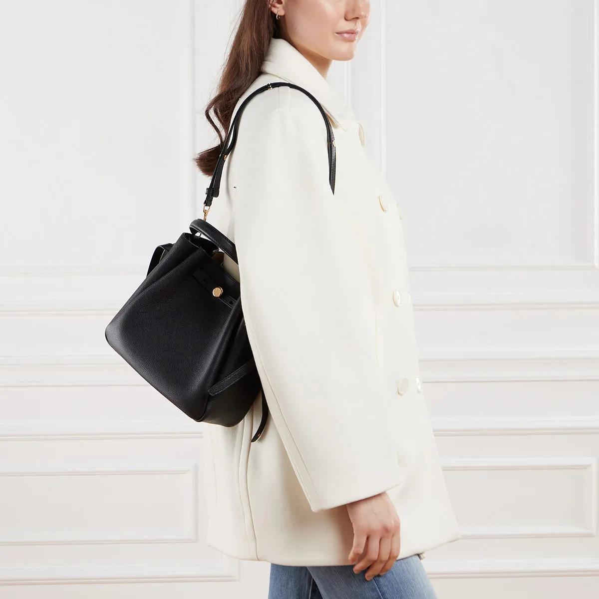 TORY BURCH Bucket bags Romy Pebbled Bucket Bag in zwart