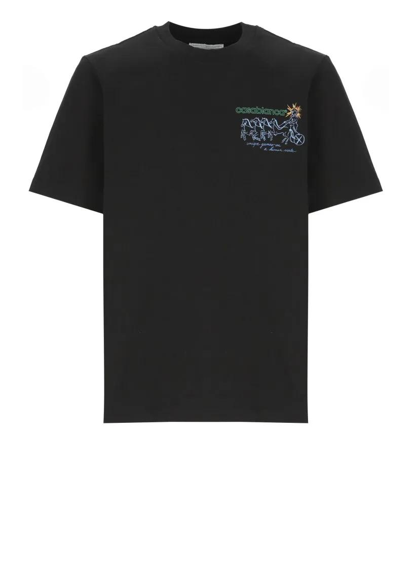 Casablanca - Pentathlon T-Shirt - Größe S - schwarz