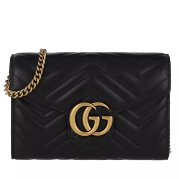 Gucci Gg Marmont Large Quilted Leather Shoulder Bag in Black