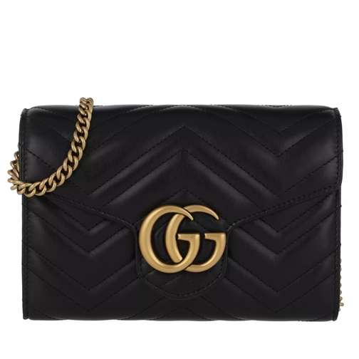Gucci GG Marmont Mini Crossbody Bag Leather Black Crossbody Bag