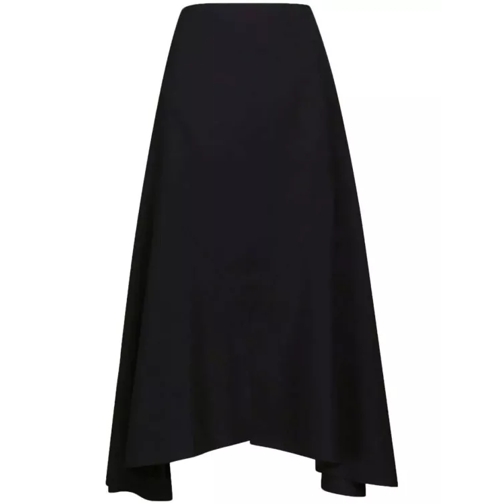 Marni High-Waisted High-Low Hem Skirt Black 