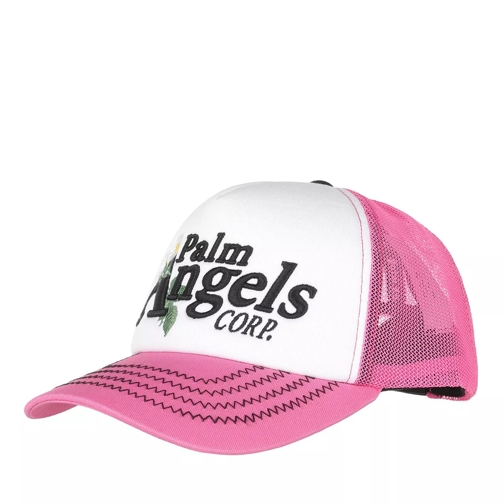 Palm Angels Daisy Logo Cap   Pink Black Baseball Cap