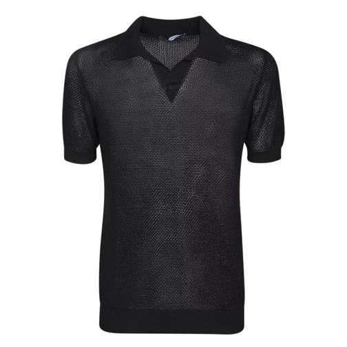 Tagliatore Cotton Polo Shirt Black 