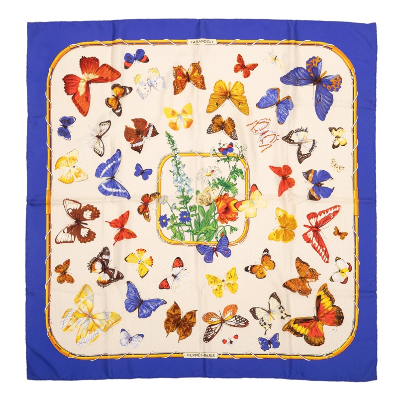 Hermès Halstuch Scarf blau