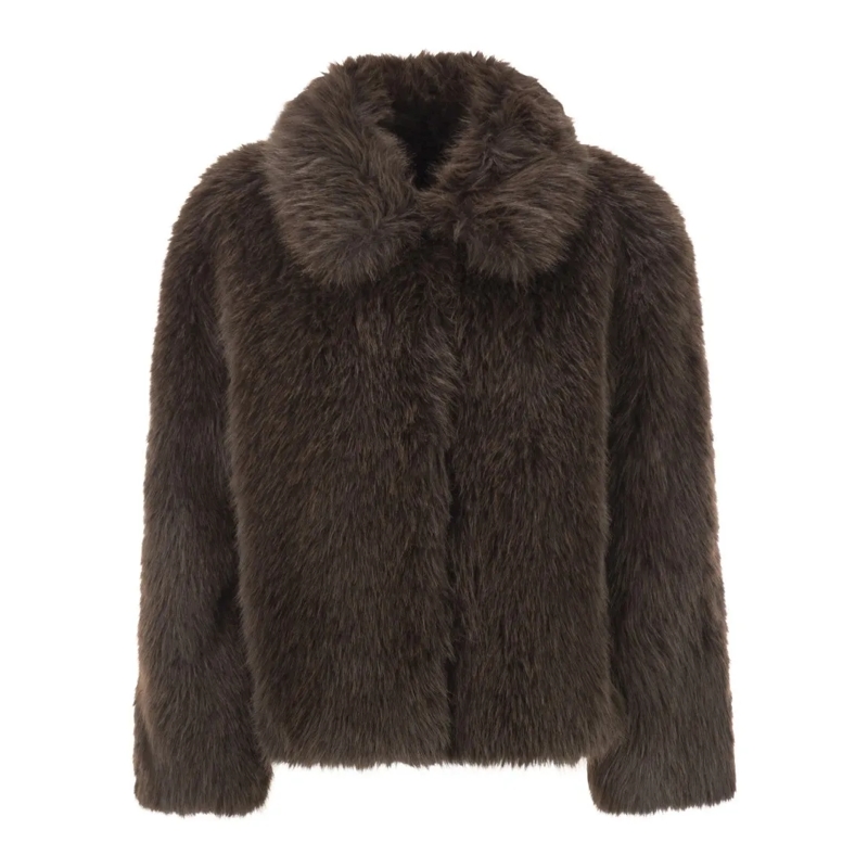 Max Mara Overgangsjas Brenta1234 - Soft-Effect Crop Jacket Brown