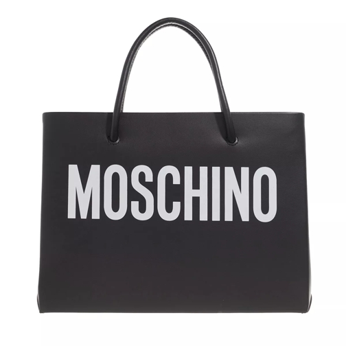 Moschino Shopping Bag  Fantasy Print Black Rymlig shoppingväska