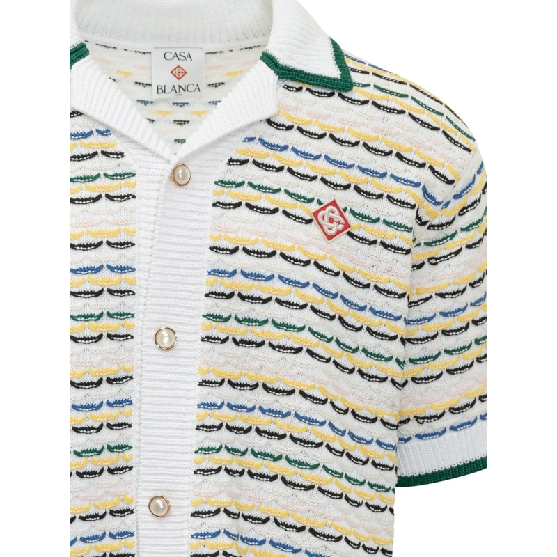 Casablanca Pull Cardigan In Maglia A Maniche Corte mehrfarbig(Image 3)