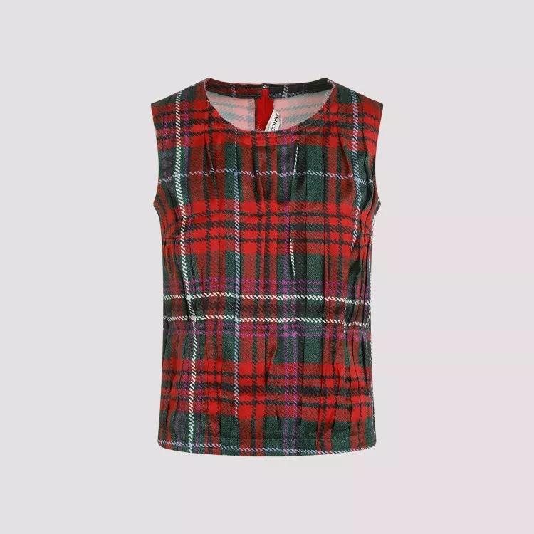 Comme des Garcons - Multicolor Tartan Pleated Top - Größe M - multi