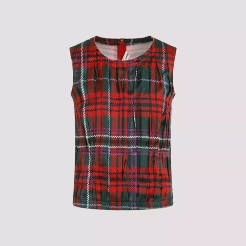 Comme des Garcons Multicolor Tartan Pleated Top Multicolor 