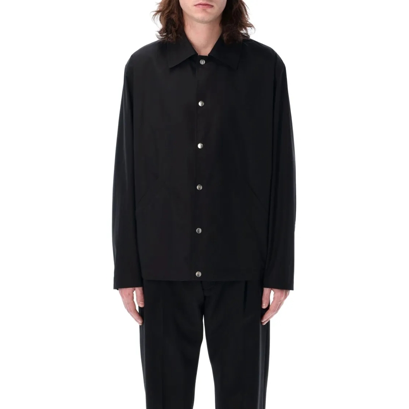 Jil Sander  Relaxed-Fit Cotton Jacket With Iconic Back Logo Black