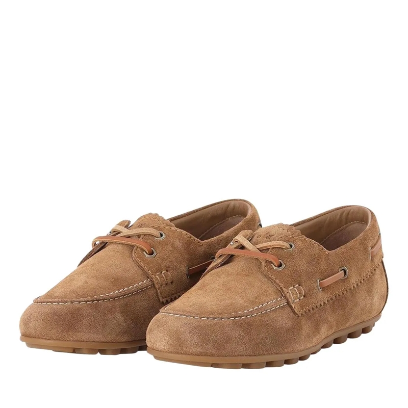 Hogan Veterschoenen Mokassins aus Veloursleder braun