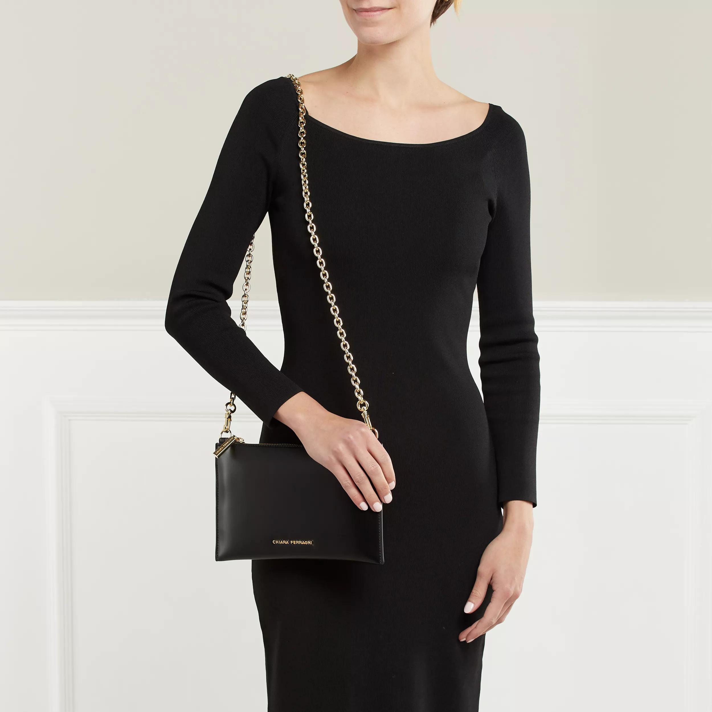 Chiara Ferragni Collection Zwarte Sketch 07 Tassen met Gouden Details Black Dames