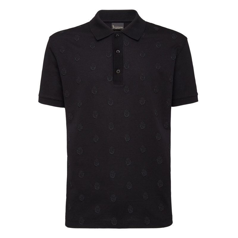 BILLIONAIRE Top Poloshirt Crest schwarz