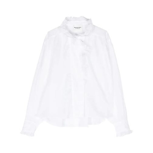 Etoile Isabel Marant White Pamiala Ruffle-Trim Shirt White Camicie