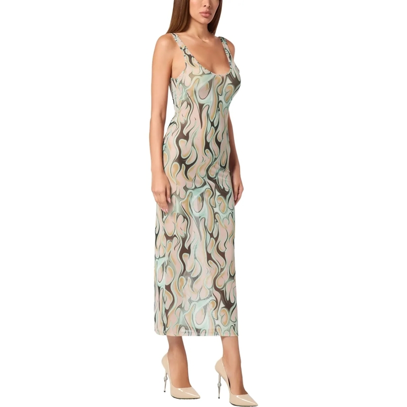 Philipp Plein Maxikleid Kleid Flame nude(Image 4)