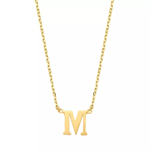 Isabel Bernard Le Marais Chloé 14 Karat Initial Necklace Letter M Gold Mellanlångt halsband