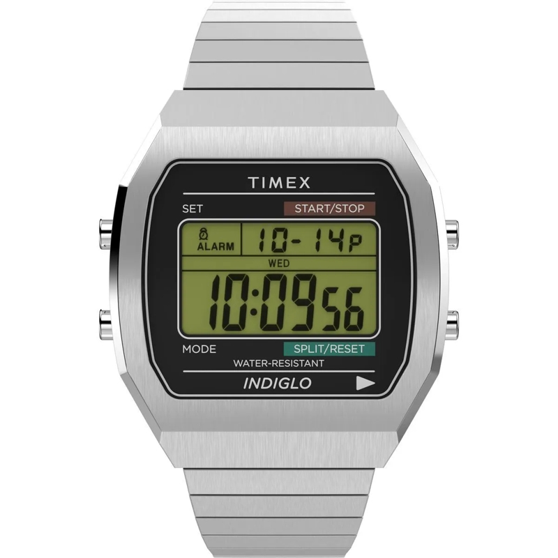 Timex Automatikuhr Digitaluhr Timex 80 Steel silber