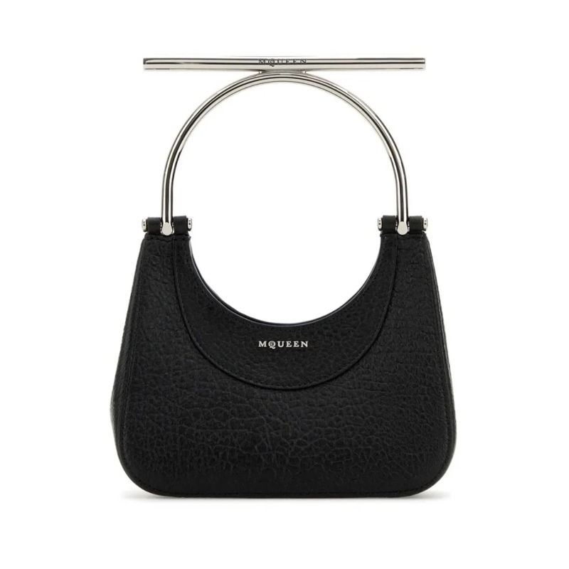 Alexander McQueen Crossbodytas Mini T-Bar Bag In Textured Black Lambskin Black