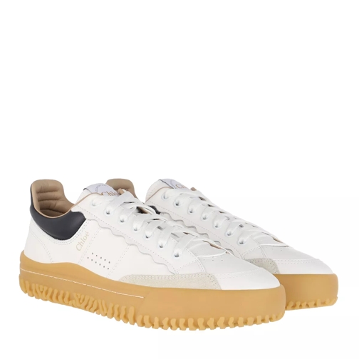 Chloé Franckie Sneakers Leather White/Navy/Beige Low-Top Sneaker