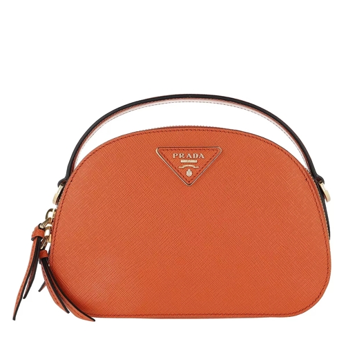 Prada Odette Shoulder Bag Leather Papaya Crossbody Bag