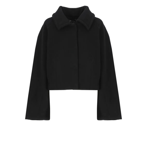 Andrea Ya'aqov Übergangsjacke Black Wool Jacket Black