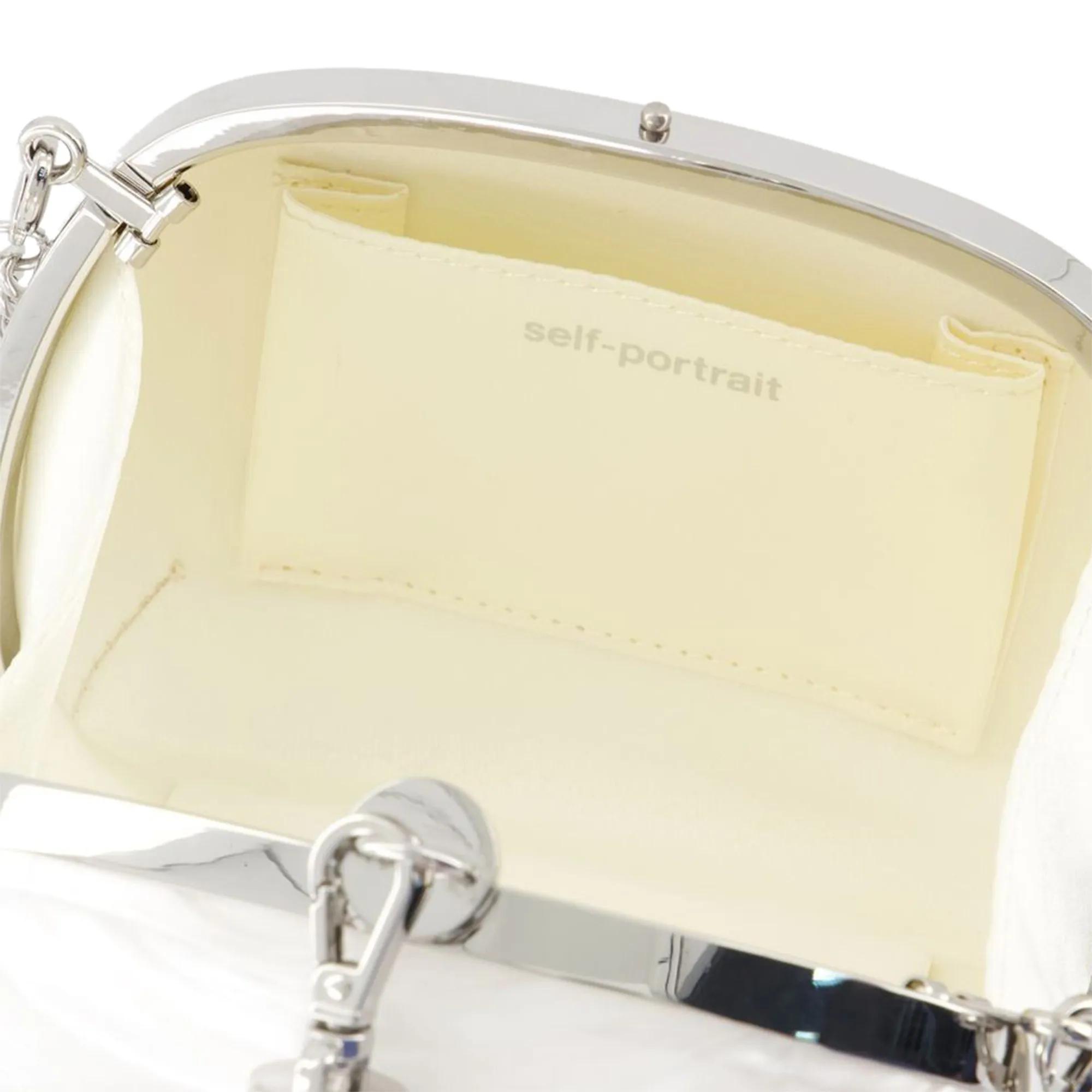 self-portrait Clutches Pearl Top Handle Clutch Pvc White in wit