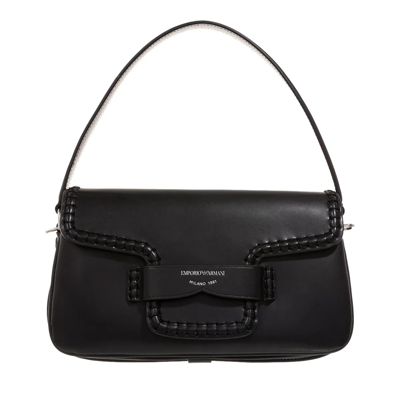 Emporio Armani Schultertasche Tote S Mini Grana Spuntata - Tote S Mini Grana Spu Nero