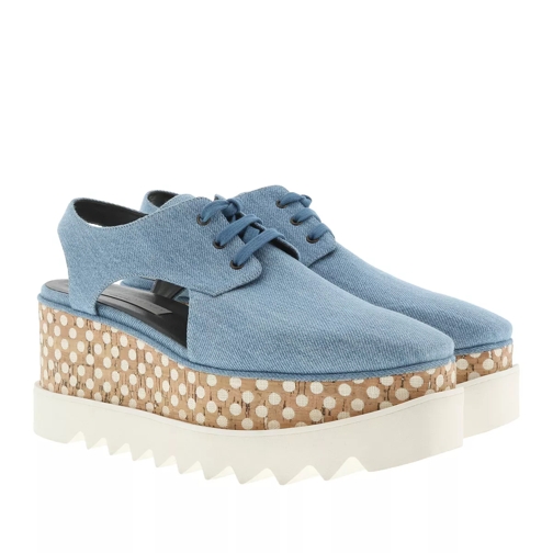 Stella McCartney Elyse Platform Shoes Cut-Outs Blue Loafer