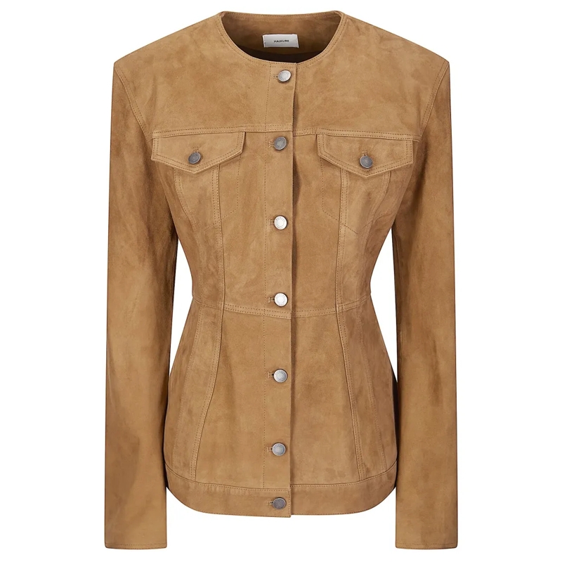 Haikure Leren jas Temple Suede Jacket Neutrals