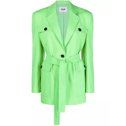 MSGM Green Wool Jacket Green 