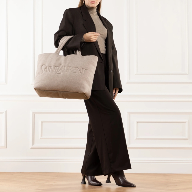 Saint Laurent Tote Tote Bag Chalk Beige(Image 2)
