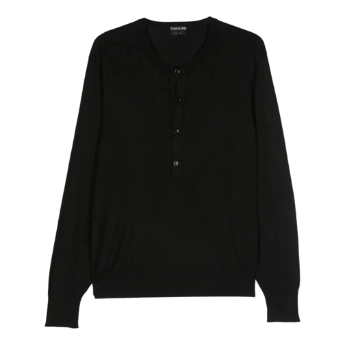 Tom Ford Black Fine Knit Cardigan Black Cardigan