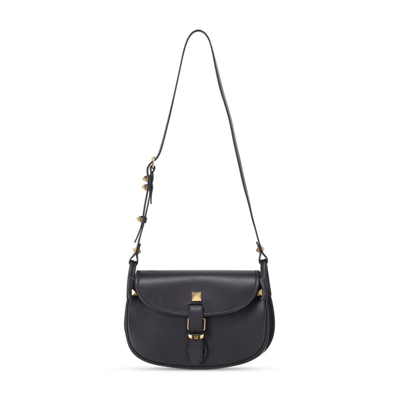 Valentino Garavani Sac à bandoulière Umhängetasche aus Leder schwarz